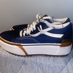 Stacked old school vans